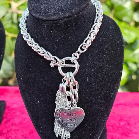 Silver/ Faith, Love & Hope Charm Bracelet