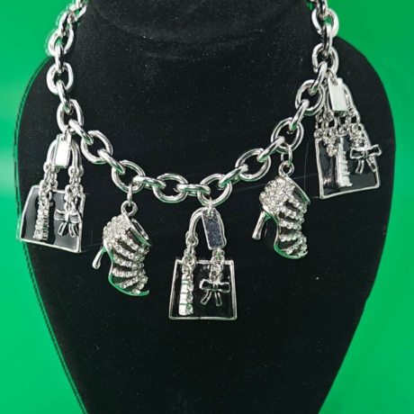 Silver/Black Charm Bracelet