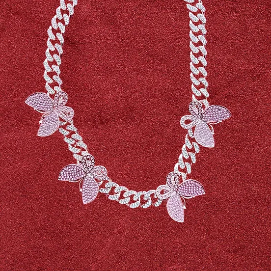 Butterfly Silver Stones Bracelet