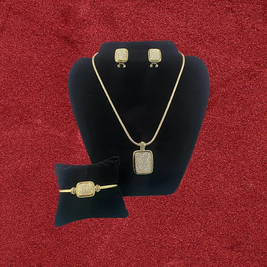 Gold Diamond Incrusted Set